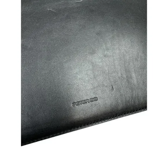 Peter Do Hinge Tote Bag Cotton Leather Trim Black White - Picture 6 of 9